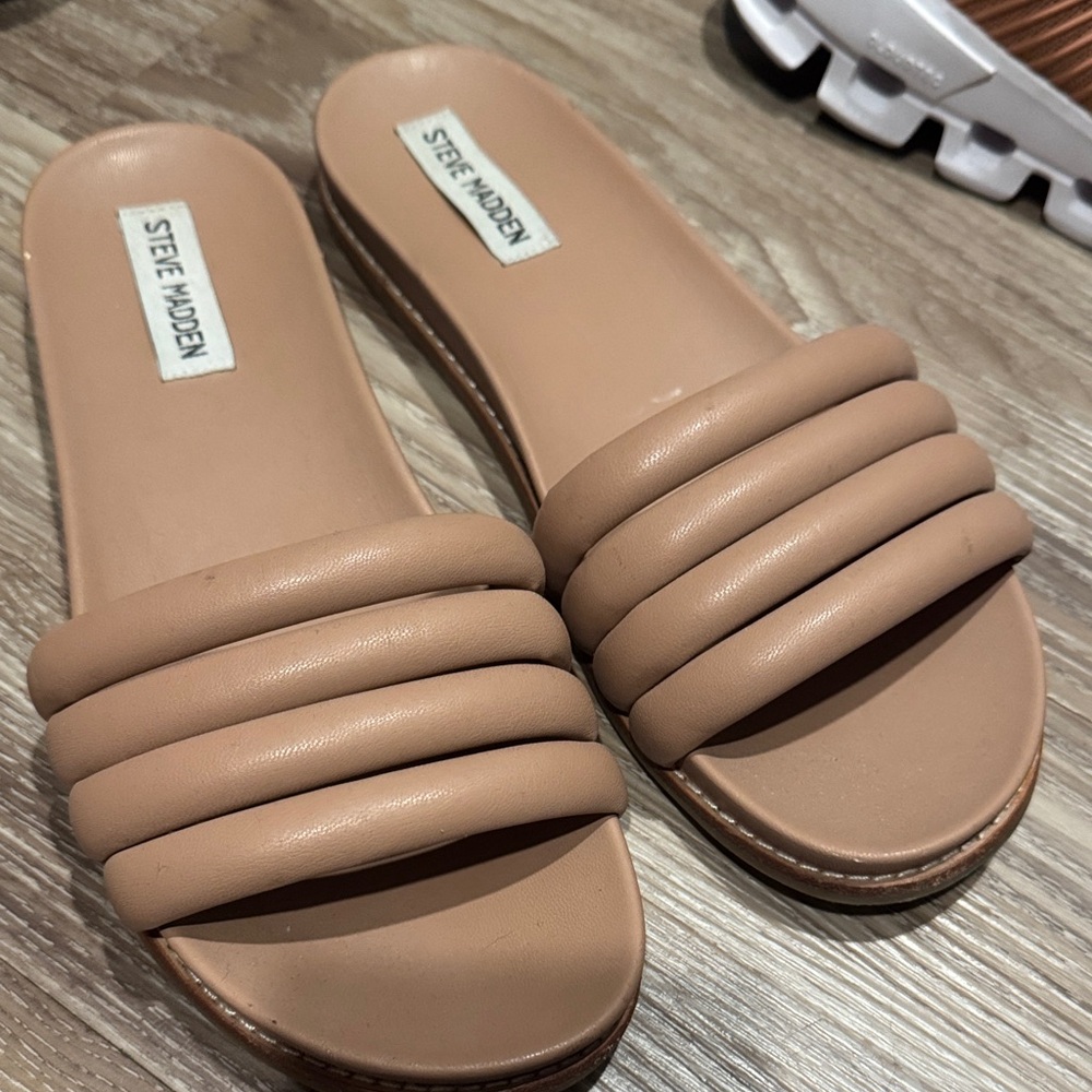 Steve Madden Nude Slide Sandals for Women